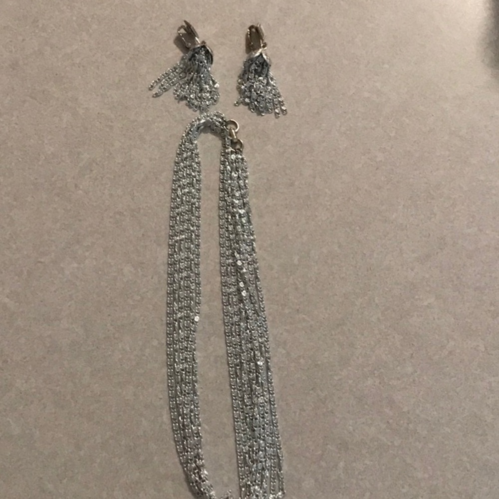 Vintage Sarah Cov Multi Strand Necklace & earrings
